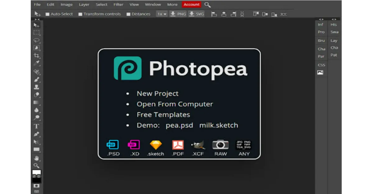 Các tính năng cơ bản trong Photoshop Online