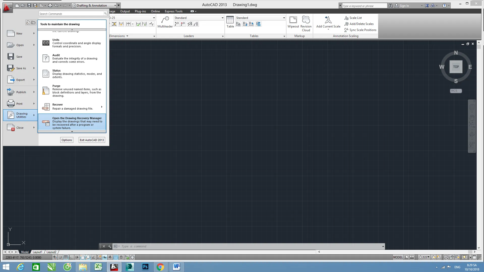 Làm việc với file trong Autocad 2012