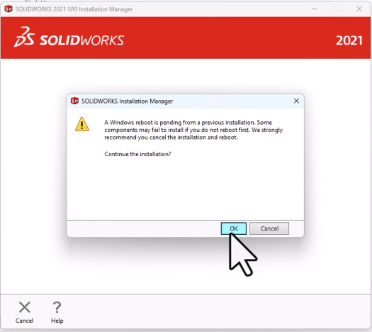 Bước 3: Thông báo yêu cầu khởi động lại Windows
