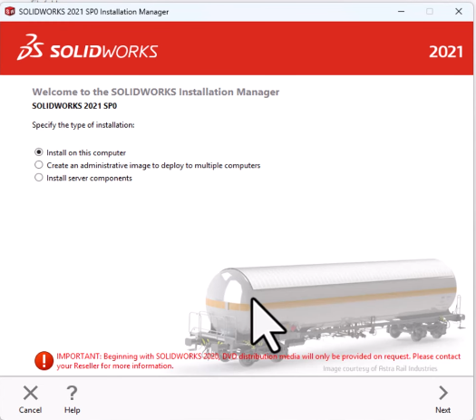 Bước 4: Chọn kiểu cài đặt SolidWorks