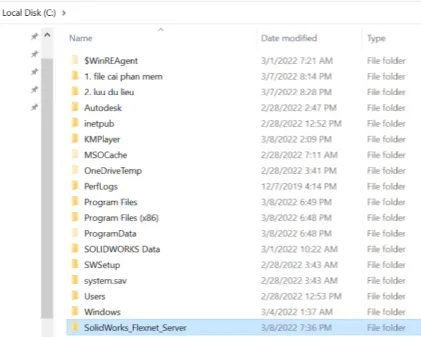 Hướng Dẫn Tải Và Cài Đặt Solidworks 2022 Miễn Phí, An Toàn, Hiệu Quả 8 Paste vào ổ C