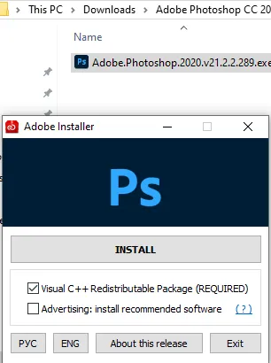 Quá trình tải và cái đặt Adobe Photoshop 2020