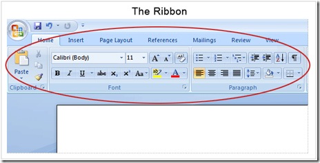 Link tải trọn bộ Office 2007 mới nhất bằng Google Drive 4 Ribbon có sự đổi mới ở bản Office 2007