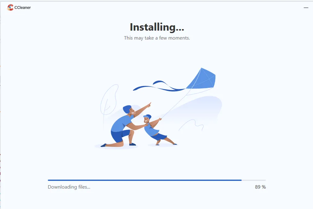 Quá trình download CCleaner siêu nhanh
