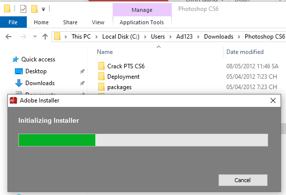 Link tải Photoshop CS6 miễn phí Full Crack, đã test thành công 8 Quá trình tải PTS CS6