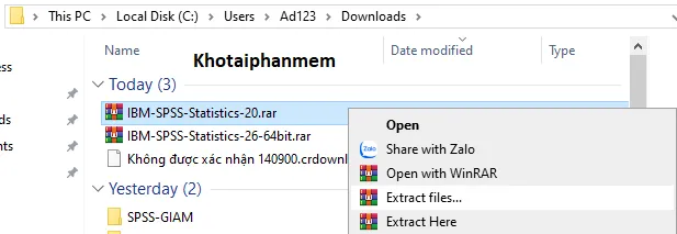 Tải SPSS 20 Full Miễn Phí Cùng Kho Tải Phần Mềm 4 Giải nén phần mềm SPSS 20 miễn phí