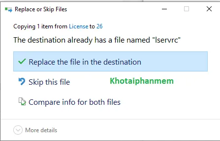 Paste vào đường dẫn chứa thư mục gốc 