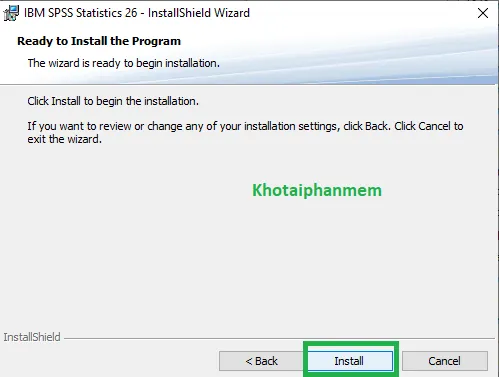 Chọn Install để tiến hành cài đặt