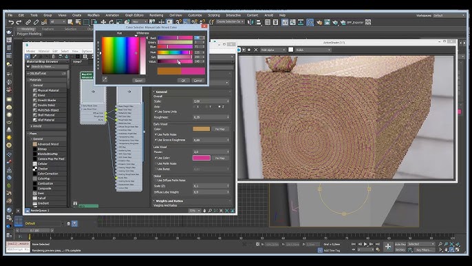 Wood Shader trong 3DS Max