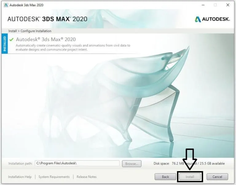 Hướng Dẫn Chi Tiết Cách Tải Và Cài Đặt Phần Mềm 3DS Max 2020 5 Chọn địa điểm cài đặt