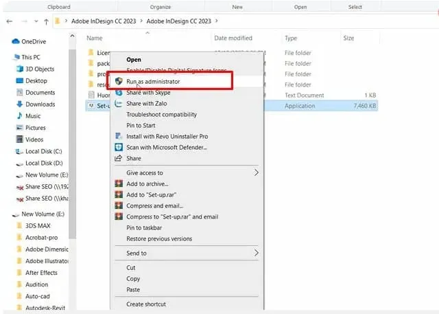 InDesign 2023 – Phần mềm thiết kế đồ họa phổ biến 6 Chạy file Setup để cài đặt