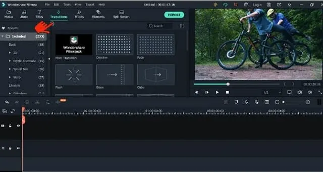 Hướng dẫn cách xuất video không có logo trong Filmora 9 cực dễ 5 Chèn hiệu ứng vào video muốn xuất