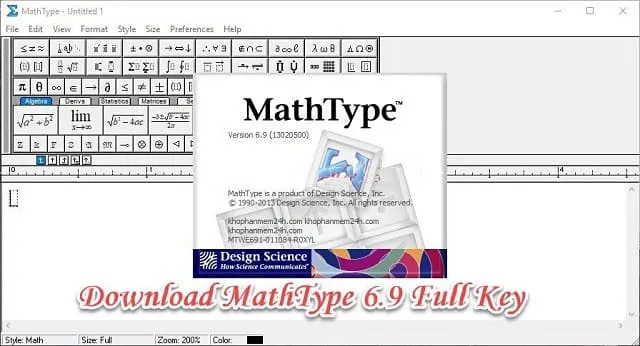 Cập Nhật Link Tải MathType 6.9 Miễn Phí – Link GG Drive 2 Chi tiết cách tải cài đặt MathType 6.9