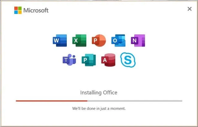 Hướng dẫn tải và cài đặt phần mềm Office 2020 miễn phí 8 Chờ đợi cài đặt