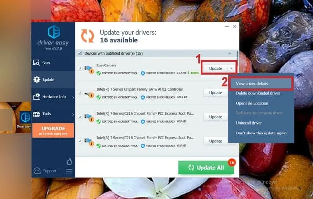 Cách cài và sử dụng Driver Easy đơn giản, chi tiết 13 Chọn dòng “View driver detail”
