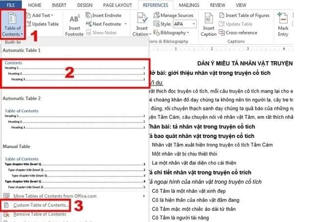 Hướng Dẫn Cách Làm Mục Lục Trong Word Cực Đơn Giản 12 Chọn mẫu mục lục