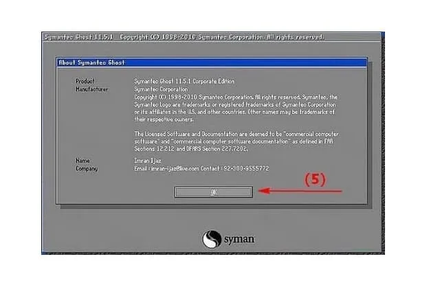 Tải Ghost Win 7 32/64bit Mới Nhất & Hướng Dẫn Chi Tiết 8 Click vào OK