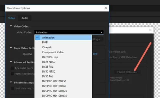 Tất tần tật về xuất file, xuất video trong After Effect 5 Click vào mục “Animation”