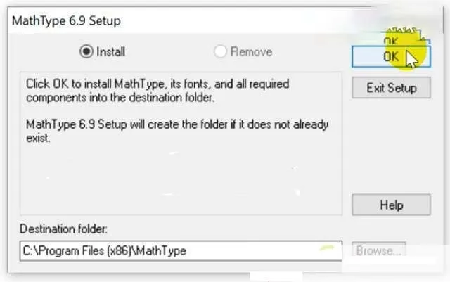 Cập Nhật Link Tải MathType 6.9 Miễn Phí – Link GG Drive 6 Click vào nút OK để kết thúc cài đặt