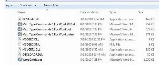 Tổng hợp các lỗi Mathtype thường gặp trong word 2010 và cách khắc phục 6 Dán toàn bộ nội dung vừa copy vào Add Ins