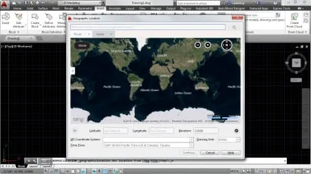 Geographic Location Autocad 2014