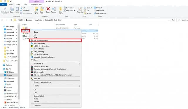 Link tải Office 2023 mới nhất kèm hướng dẫn cài đặt chi tiết 9 Giải nén file phần mềm và khởi chạy bằng quyền administrator cao nhất