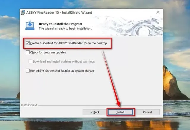 Hướng dẫn cài đặt Abbyy Finereader 15 hoàn toàn miễn phí 10 Hãy chọn vào ô đầu tiên và nhấn Install