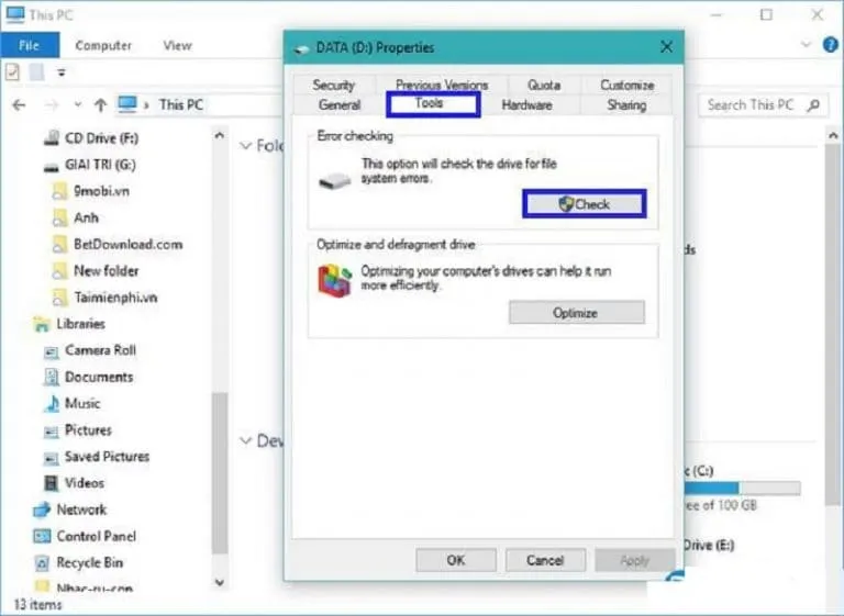 Hướng dẫn sửa lỗi không trình chiếu được slide Powerpoint 11 Khắc phục lỗi ổ đĩa