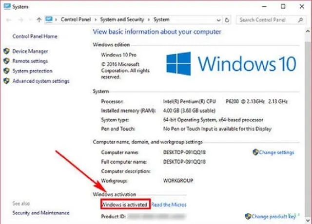 Cập nhật danh sách Key Win 10 kích hoạt bản quyền miễn phí 4 Di chuyển chuột và chọn vào Activate Windows
