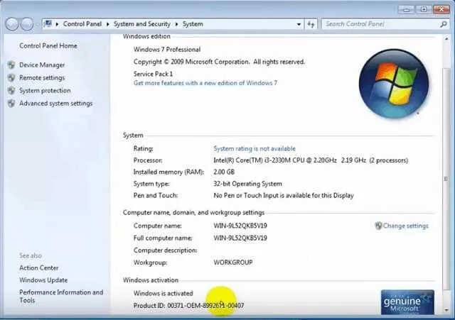 Hướng dẫn chi tiết các cách Crack Win 7 thành công 100% 14 Kiểm tra trạng thái bản quyền Win 7