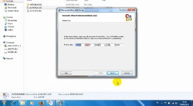 Hướng dẫn tải và cài đặt Office 2003 hoàn toàn miễn phí 6 Nhấn Next để tiếp tục cài đặt Office 2003 trên máy