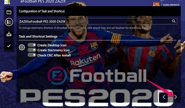 Hướng dẫn cách tải và cài đặt PES 2020 miễn phí cho PC 6 Nhấn chọn dấu “>” để tiếp tục