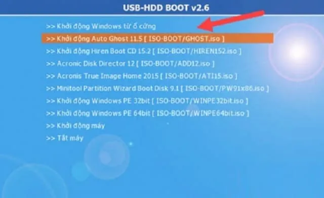 Chia sẻ 2 cách Ghost Win 10 cực đơn giản và hiệu quả 13 Nhấn chọn khởi động Auto Ghost