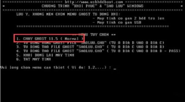 Chia sẻ 2 cách Ghost Win 10 cực đơn giản và hiệu quả 14 Nhấn phím 1 khởi chạy Ghost