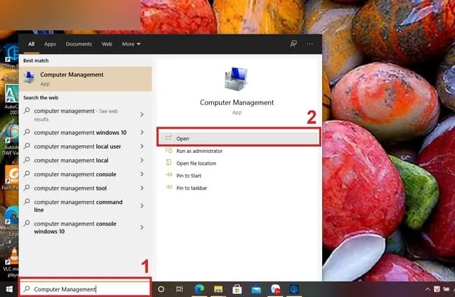Cách cài và sử dụng Driver Easy đơn giản, chi tiết 15 Nhập “Computer Management” rồi bấm chọn “Open”