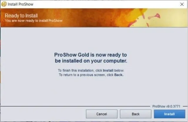 Chia sẻ link tải và cách cài đặt ProShow Gold bản mới nhất 9 Phần mềm bắt đầu được cài đặt và chọn Install