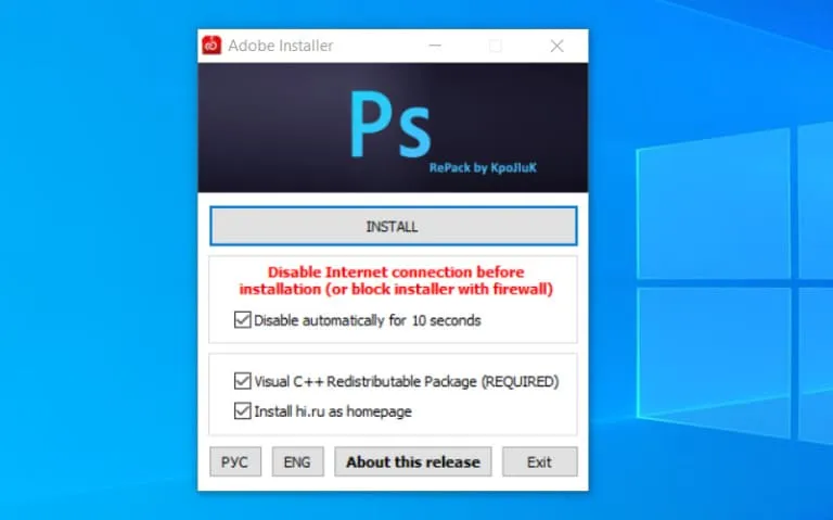 Hướng dẫn cách tải Photoshop CC 2018 bản chuẩn mới nhất 4 Tick như trên rồi bắt đầu Install