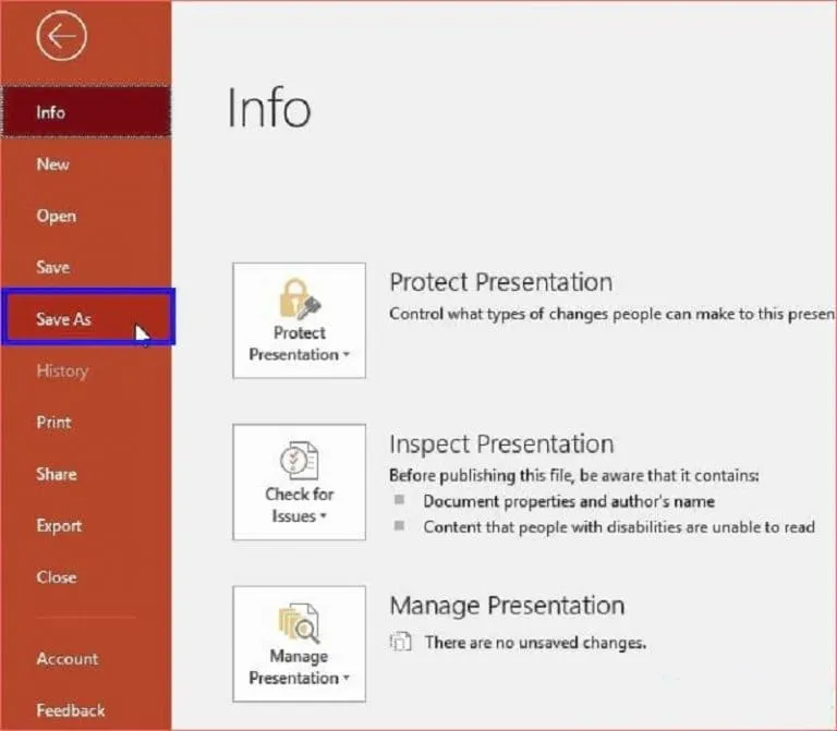 Hướng dẫn sửa lỗi không trình chiếu được slide Powerpoint 21 Saver file slide đã sửa lỗi