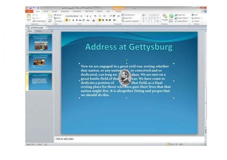 Hướng dẫn sửa lỗi không trình chiếu được slide Powerpoint 4 Slide PowerPoint thiết kế chữ chạy quanh hình