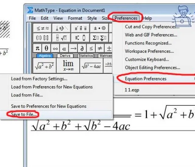 Tổng hợp các lỗi Mathtype thường gặp trong word 2010 và cách khắc phục 4 Sửa lỗi trong bảng Preferences