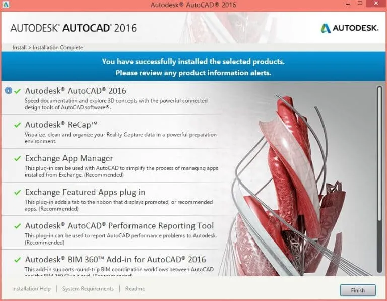 Hướng Dẫn Tải Và Cài Đặt AutoCAD 2016 Miễn Phí, An Toàn 7 Ấn Finish