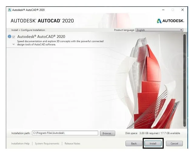 cach tai Autocad 2020 buoc5