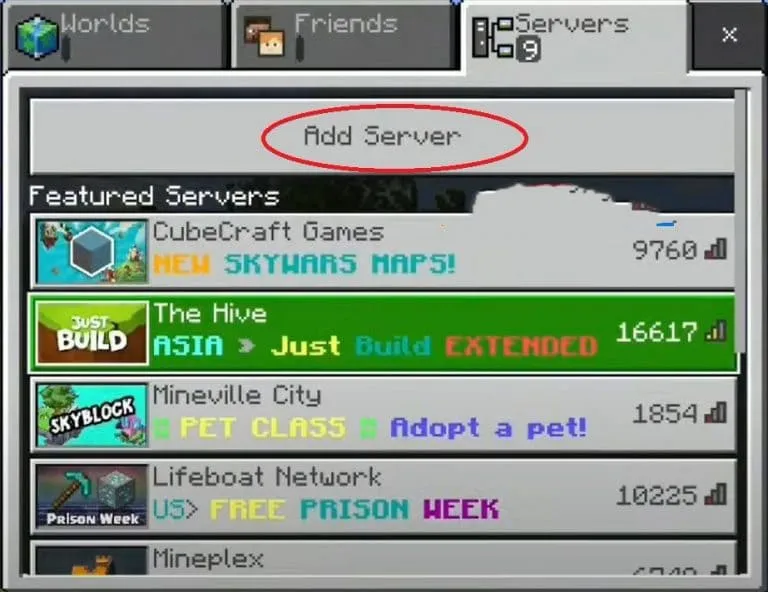 Tải Minecraft 1.18.2 APK Tiếng Việt Miễn Phí Mới Nhất 11 Nhấn vào Add Server