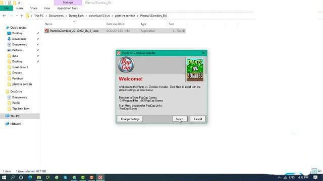 cai dat plants vs zombies 2 buoc 2