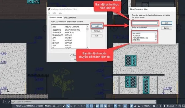 Tổng Hợp Các Lệnh Tắt Trong CAD Phổ Biến Nhất 5 Cài lệnh tắt bằng Edit Program Parameters