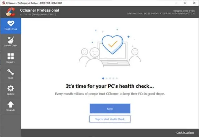 Tải CCleaner vĩnh viễn – Tăng tốc PC hiệu quả nhất 6 Giao diện ứng dụng Ccleaner
