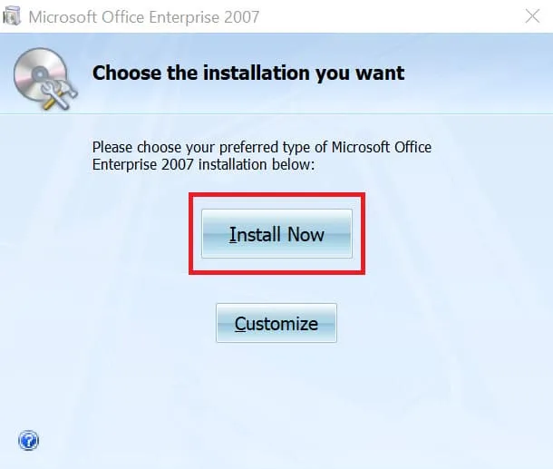 huong dan tai va cai office 2007 chon goi cai dat office 2007