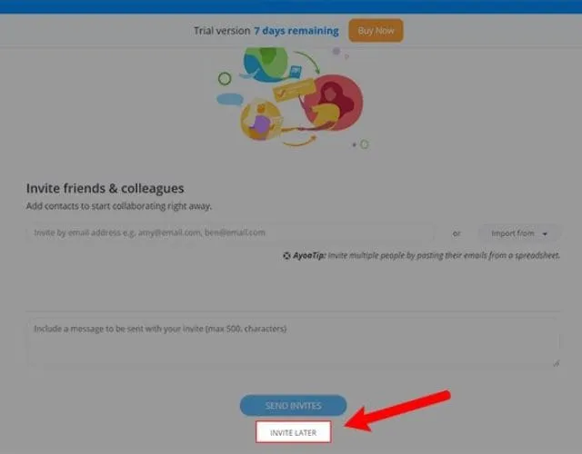 Tải iMindMap – Phần mềm sơ đồ tư duy chuyên nghiệp 14 Nhấn Invite Later