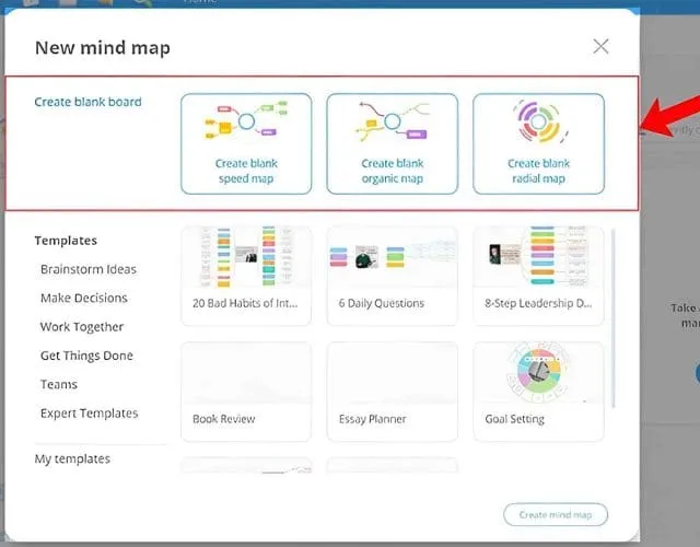 Tải iMindMap – Phần mềm sơ đồ tư duy chuyên nghiệp 17 Chọn mẫu sơ đồ bạn muốn