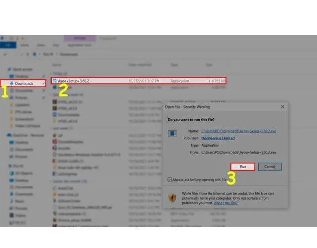 Tải iMindMap – Phần mềm sơ đồ tư duy chuyên nghiệp 5 Vào thư mục Download rồi chọn đúp chuột vào bộ cài đặt, sau đó chọn Run